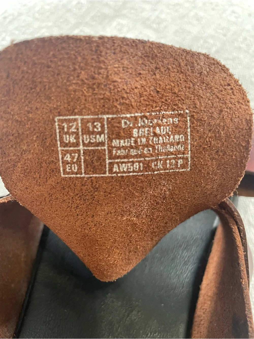 Dr. Martens Brown Brelada Leather Double-Strap Slide Sandals Size 13 - Picture 3 of 10